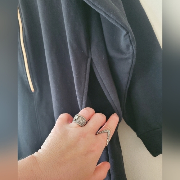 Savage X Fenty Rihanna Hooded Onsie Jumpsuit Fleece Loungewear Black - Picture 6 of 13